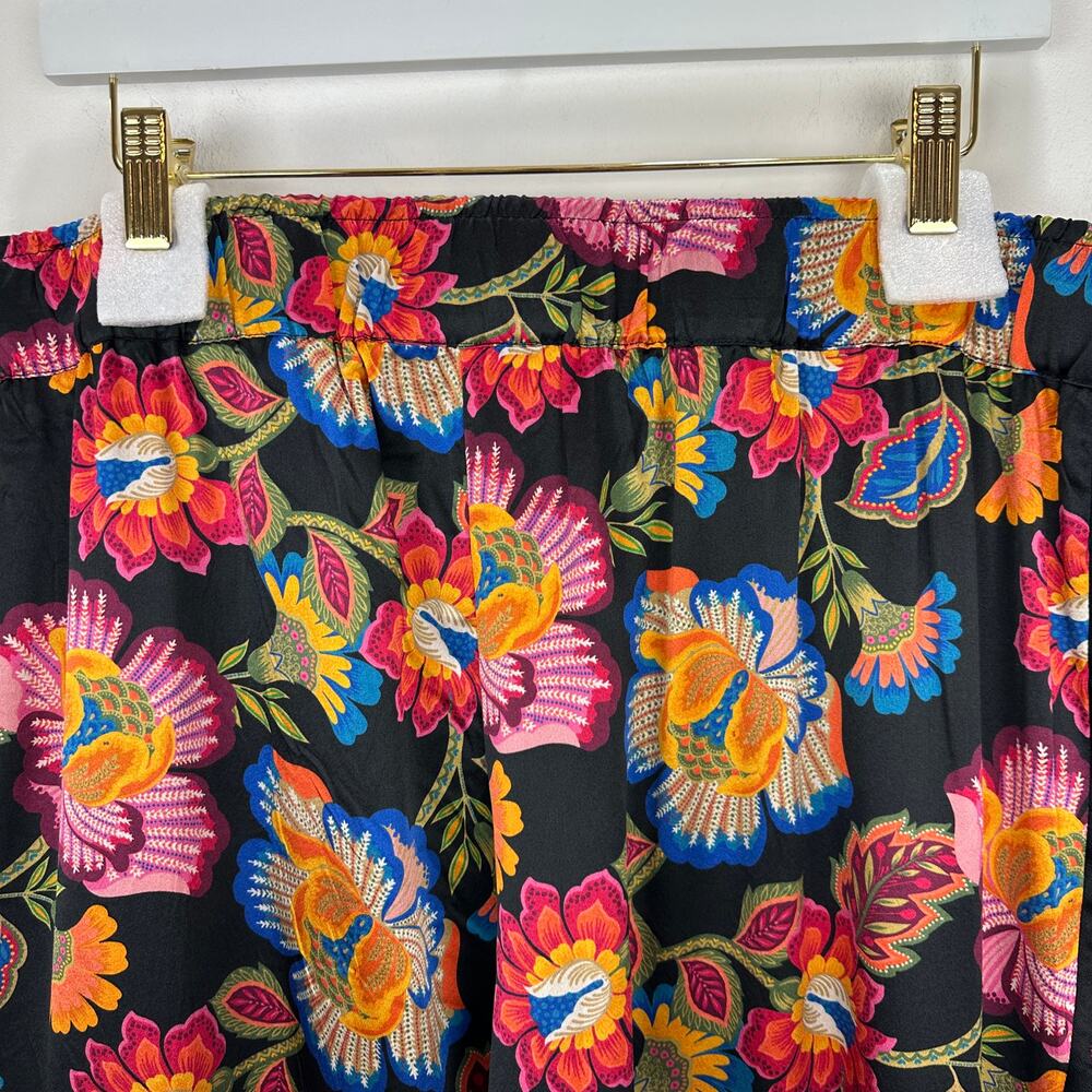Johnny Was Sidonia Silk Lounge Pant Pull On Floral Embroidery Resort XXL NWT - Picture 14 of 15